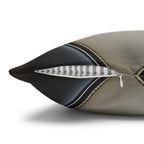 Racing Flag Checkered Pillow Cover: Black & White Cushion for Mancave, Office, Game Room Decor