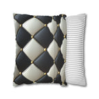 Racing Flag Checkered Pillow Cover: Black & White Cushion for Mancave, Office, Game Room Decor