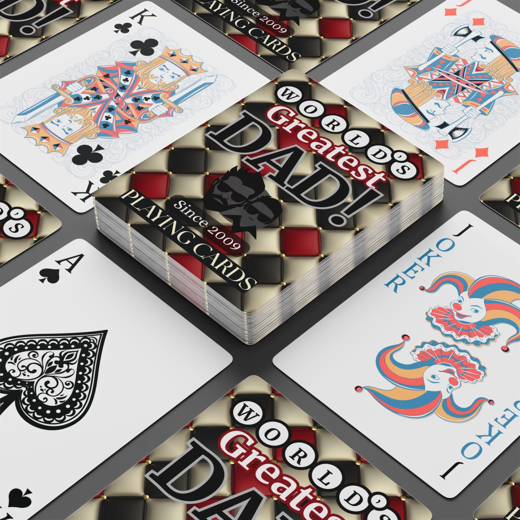 Personalized Dad Playing Cards: Custom Poker Gift, Father's Day
