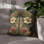 William Morris Tropical Palm Pillow Cover: Exotic Floral Cushion