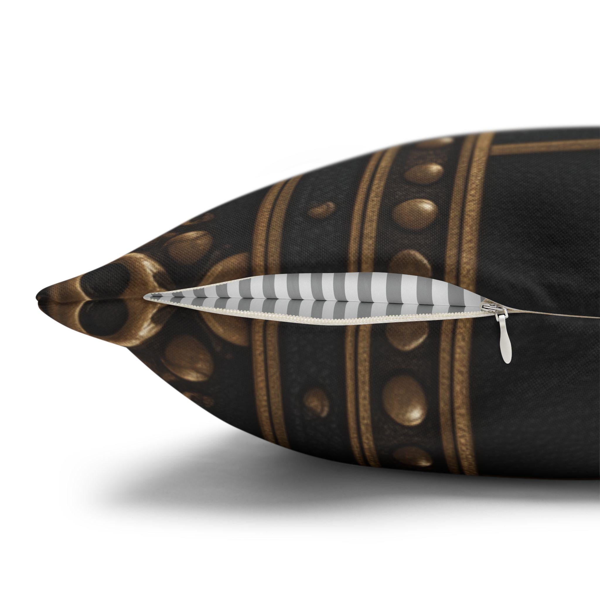 Luxurious Playing Card Pillow Cover: Red, Black & Gold Poker Suit Design for Masculine Decor