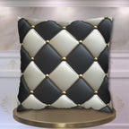 Racing Flag Checkered Pillow Cover: Black & White Cushion for Mancave, Office, Game Room Decor