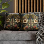 William Morris Tropical Palm Pillow Cover: Exotic Floral Cushion