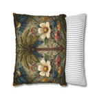 William Morris Tropical Palm Pillow Cover: Exotic Floral Cushion