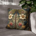 William Morris Tropical Palm Pillow Cover: Exotic Floral Cushion