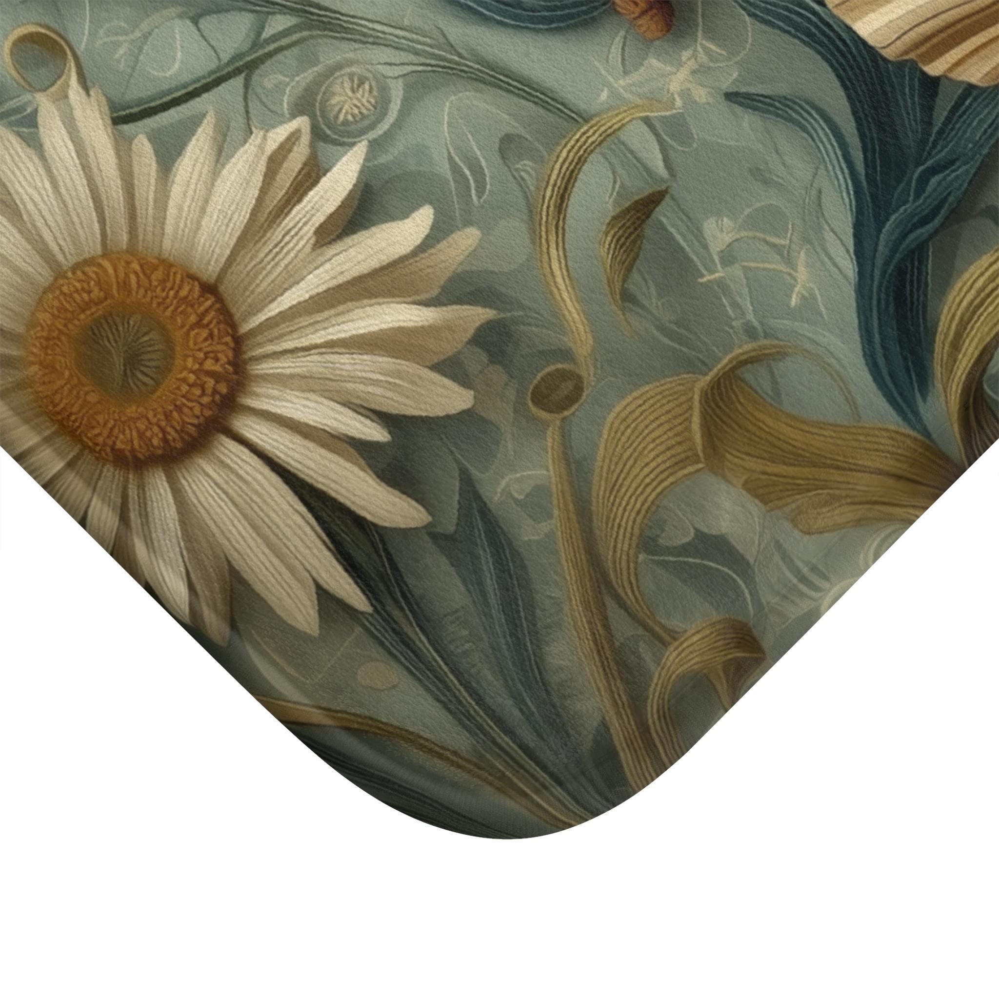 William Morris Seashell Bath Mat:  Coastal Cottage Bathroom Decor