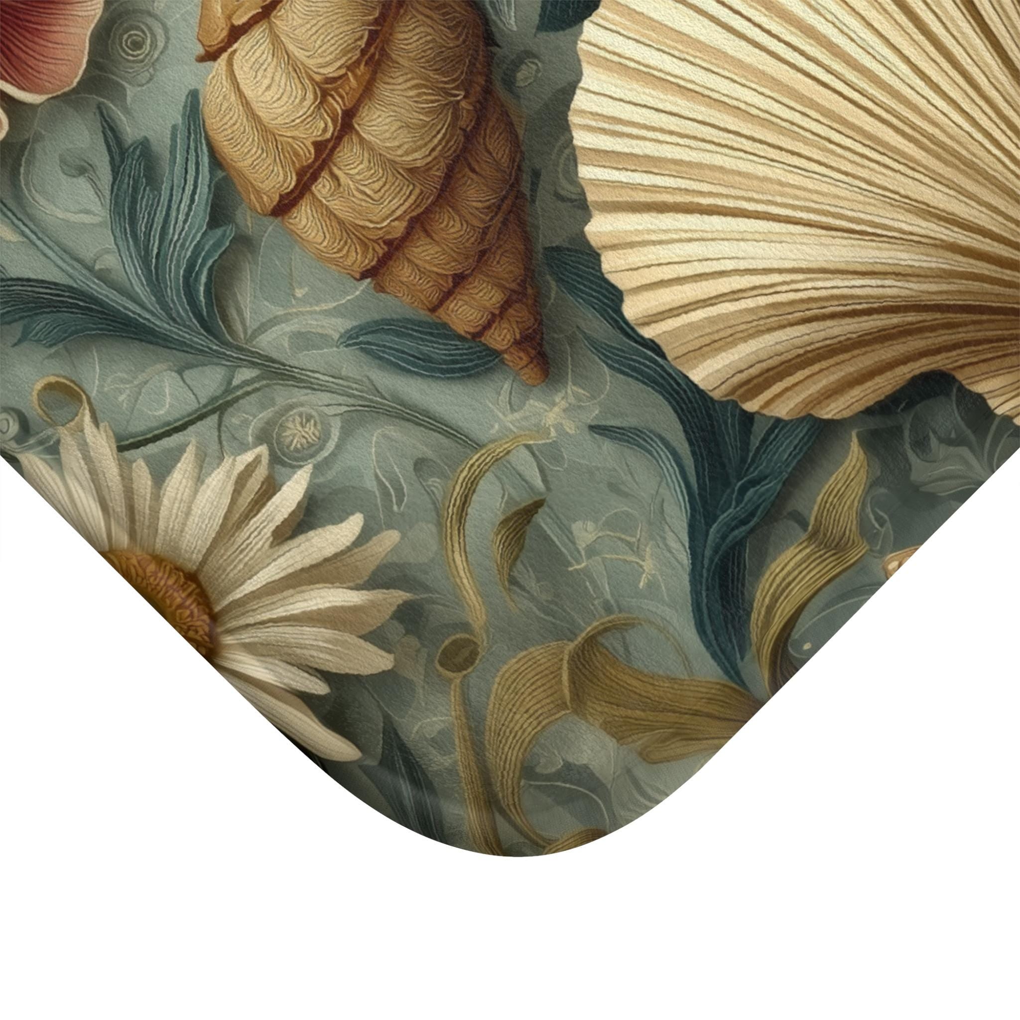 William Morris Seashell Bath Mat:  Coastal Cottage Bathroom Decor