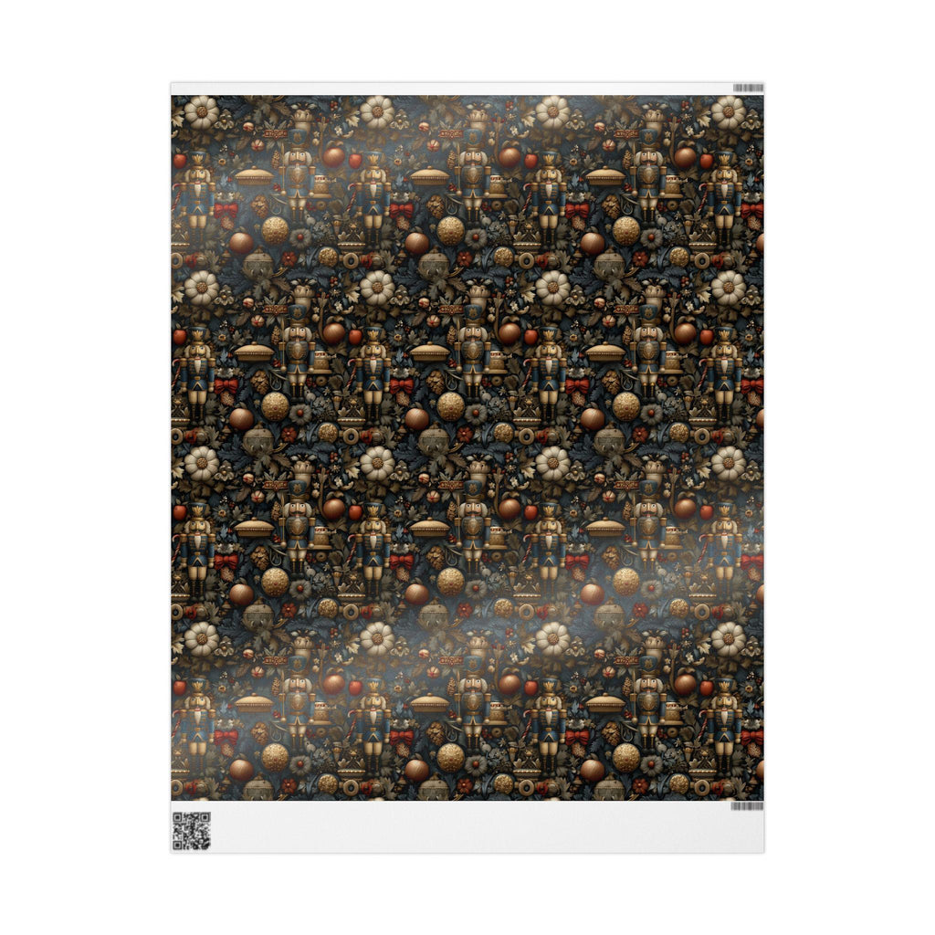 William Morris Christmas Wrapping Paper: Nutcracker, Botanical Vintage Style