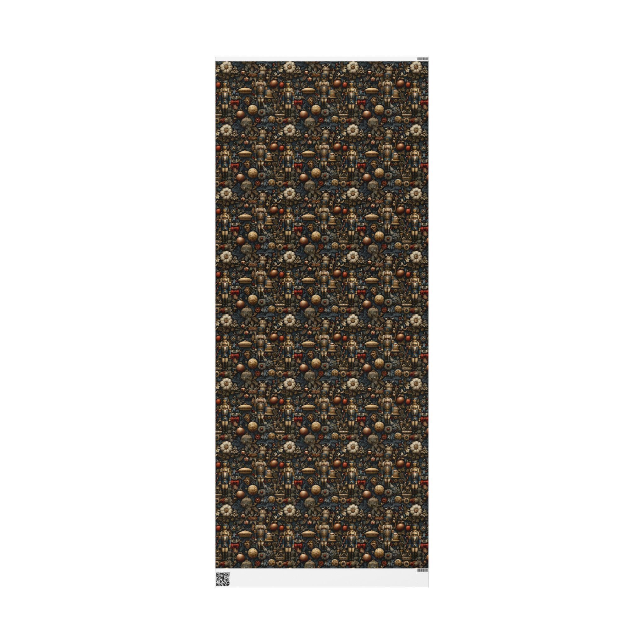 William Morris Christmas Wrapping Paper: Nutcracker, Botanical Vintage Style