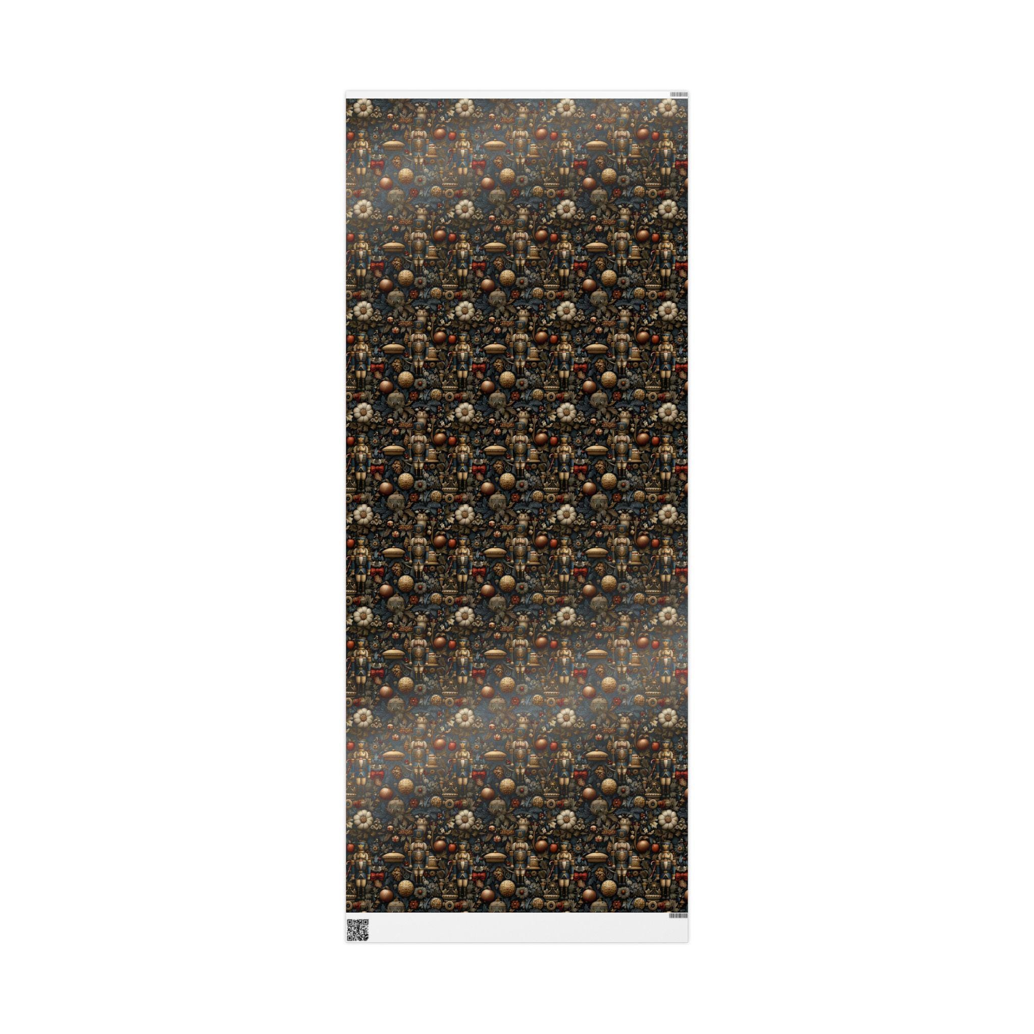 William Morris Christmas Wrapping Paper: Nutcracker, Botanical Vintage Style