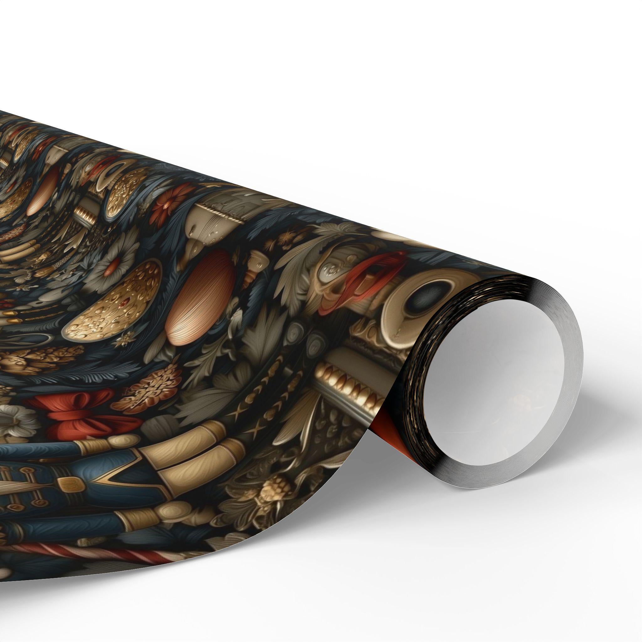 William Morris Christmas Wrapping Paper: Nutcracker, Botanical Vintage Style