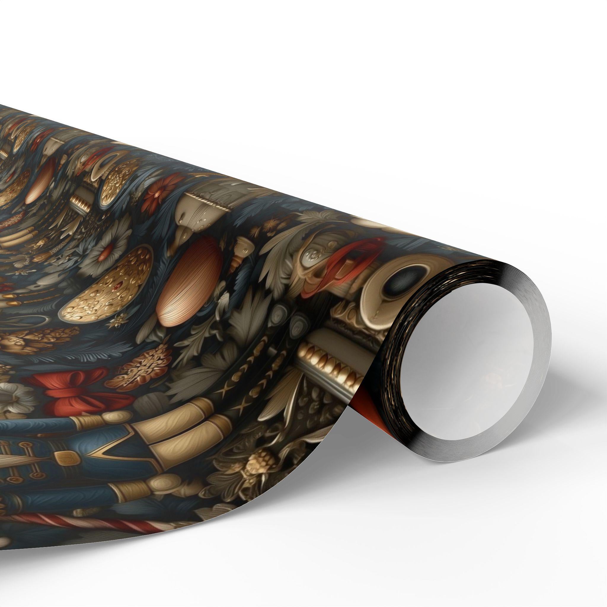 William Morris Christmas Wrapping Paper: Nutcracker, Botanical Vintage Style