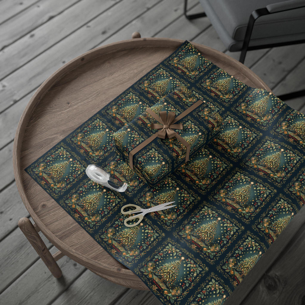 William Morris Christmas Wrapping Paper: Vintage Style Tree & Botanical Gift Wrap