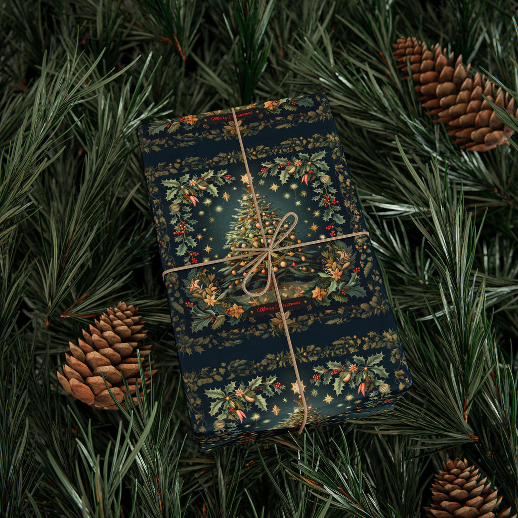 William Morris Christmas Wrapping Paper: Vintage Style Tree & Botanical Gift Wrap