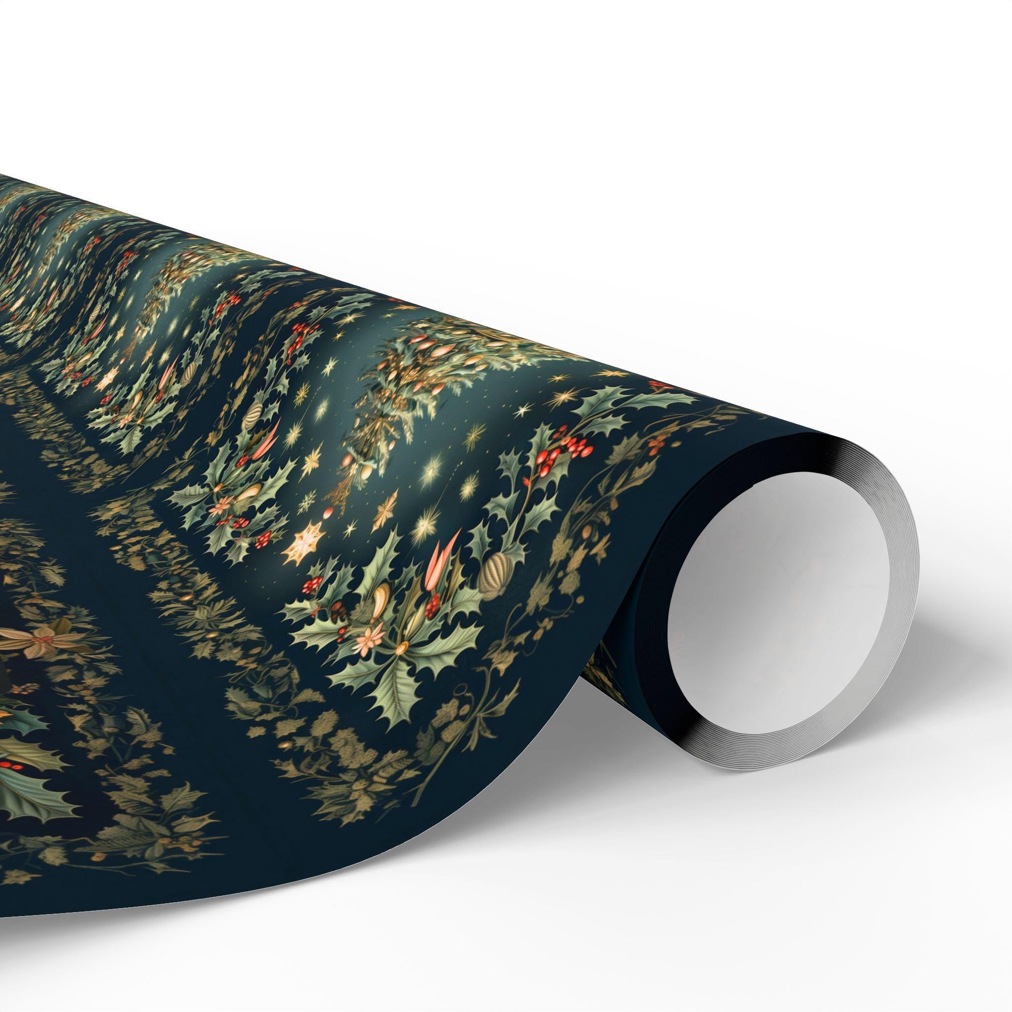 William Morris Christmas Wrapping Paper: Vintage Style Tree & Botanical Gift Wrap