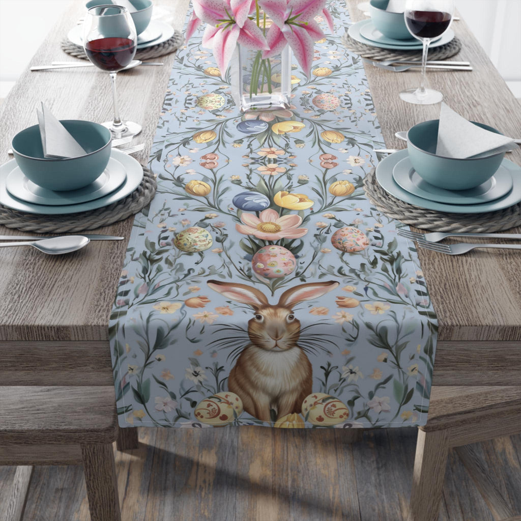 Botanical Easter Table Runner: William Morris Inspired Spring Decor for Dining Room and Kitchen