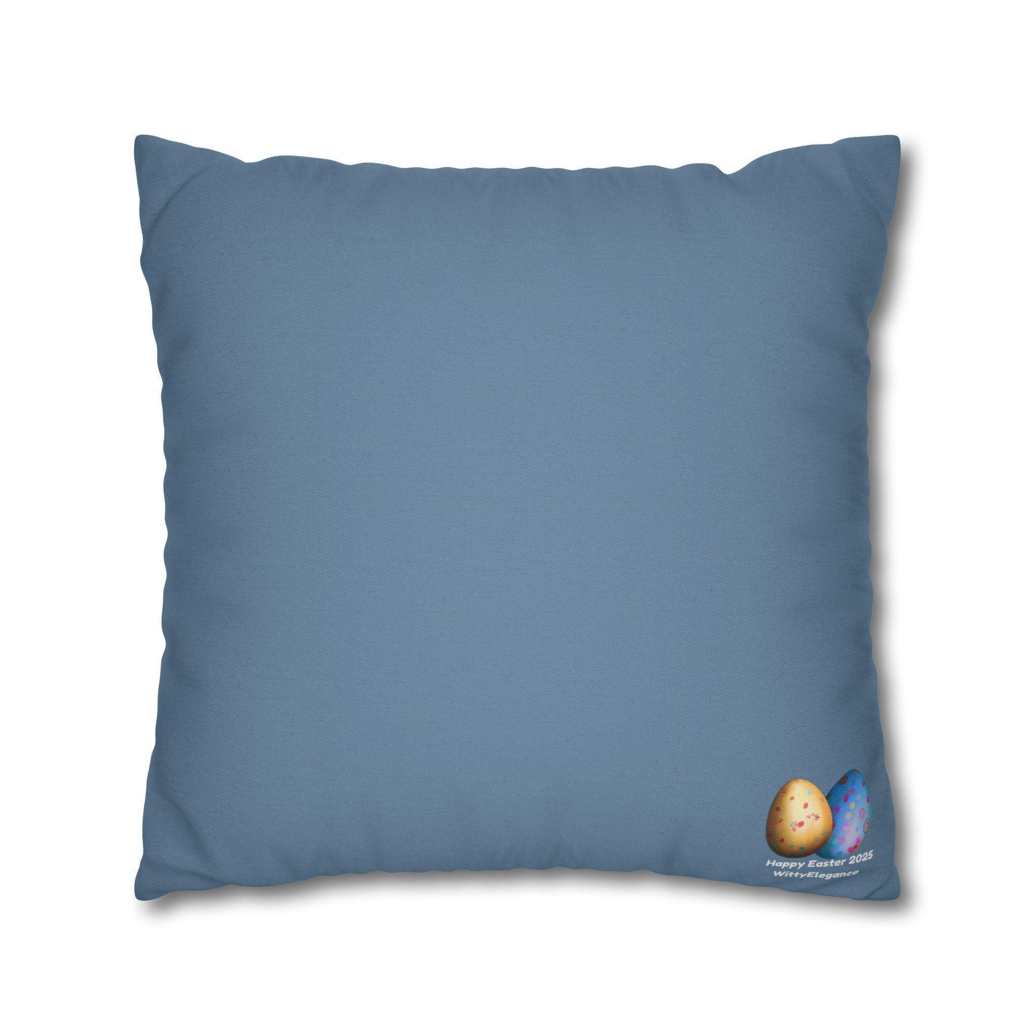 Easter Botanical Pillowcase: William Morris Inspired Vintage Floral Easter Art, Blue Pastel Spring Decor