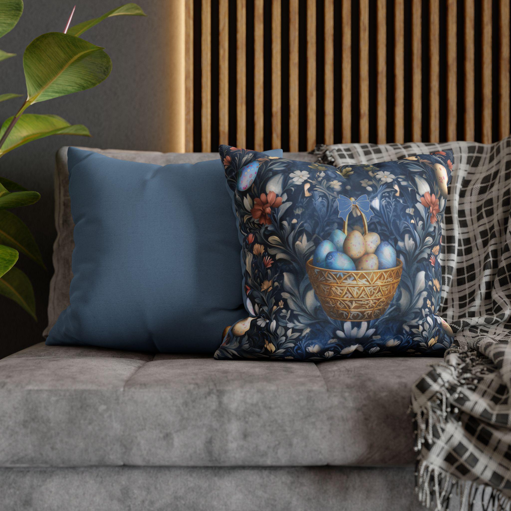 Floral Easter Pillow: Vintage Spring Home Decor Cushion