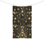 Easter Hand Towel: William Morris Inspired Botanical Floral and Rabbit Motif