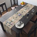 Blush Easter Table Runner: Pastel Bunny & Eggs, Spring Farmhouse Holiday Decor