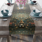 Easter Table Runner: William Morris Inspired Vintage Style Green Floral