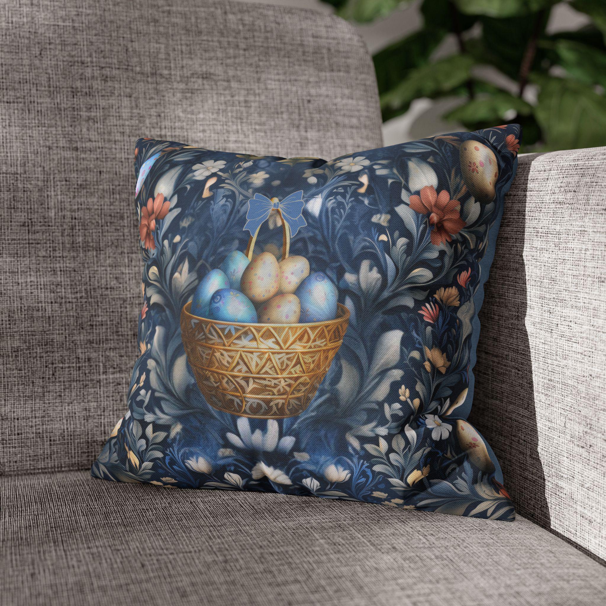 Floral Easter Pillow: Vintage Spring Home Decor Cushion