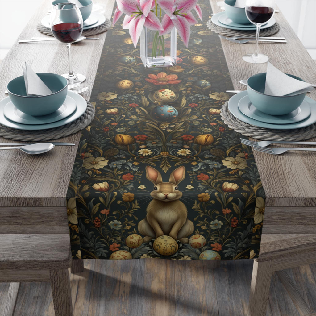 Easter Table Runner: William Morris Inspired Vintage Style Floral Design