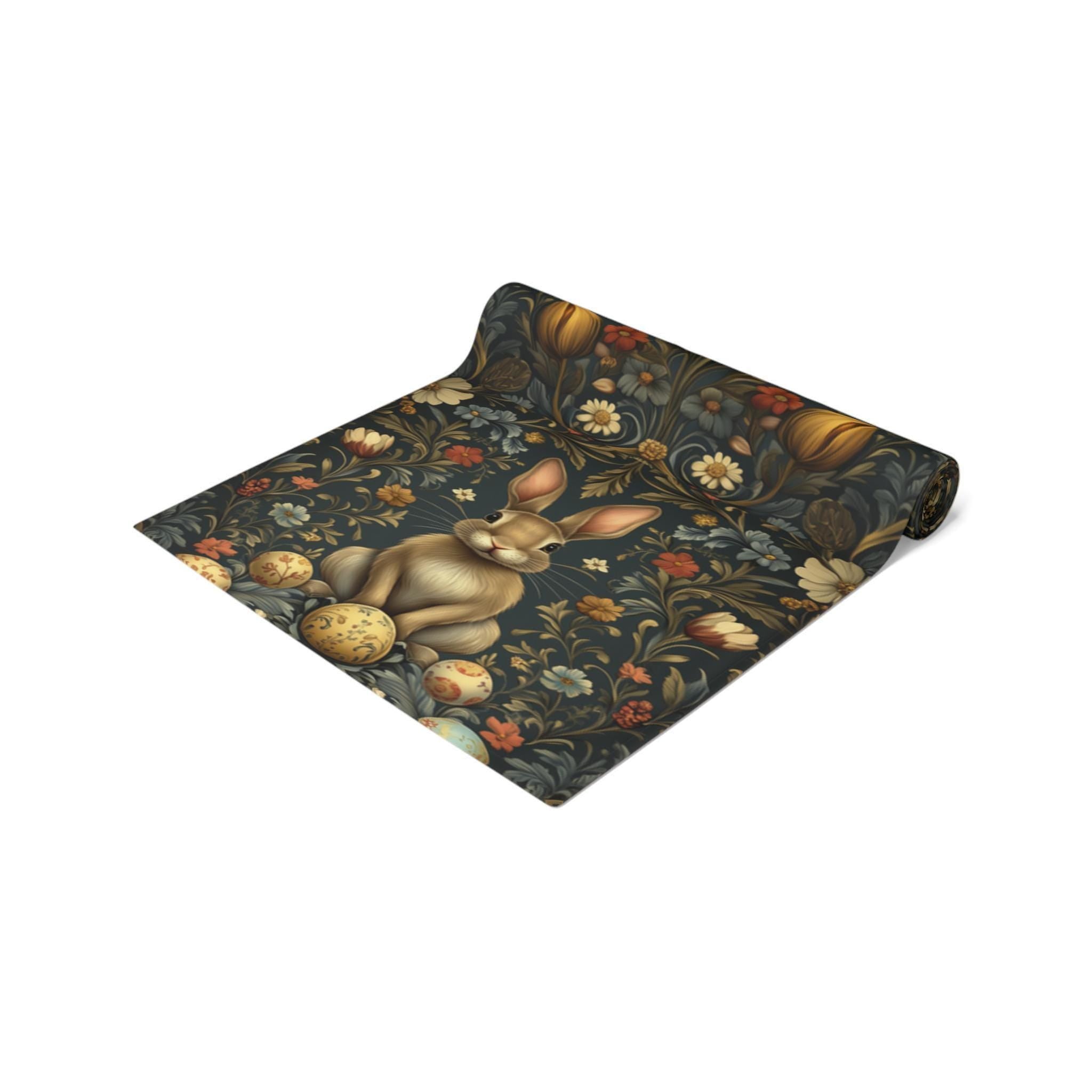 Easter Table Runner: William Morris Inspired Vintage Style Floral Design