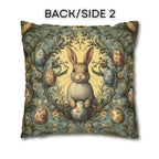 William Morris Easter Bunny Pillow Cover: Daisies & Vintage Style Eggs