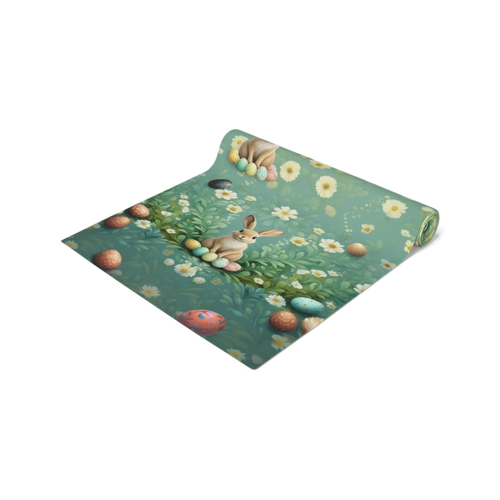 William Morris Inspired Easter Table Runner: Wild Bunnies, Ornate Eggs & Spring Florals