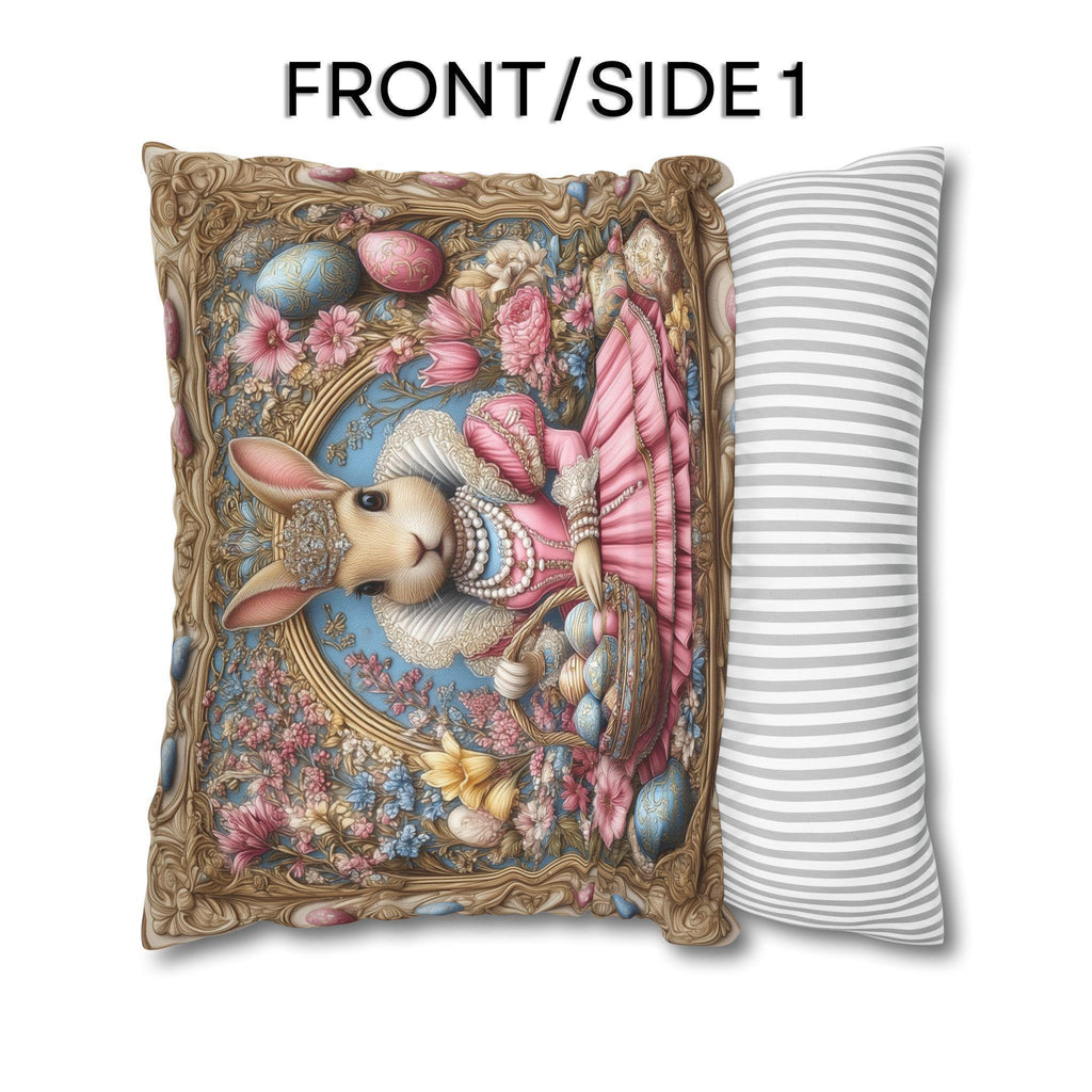 Victorian Bunny Princess Easter Pillow Cover: Whimsical William Morris Decor