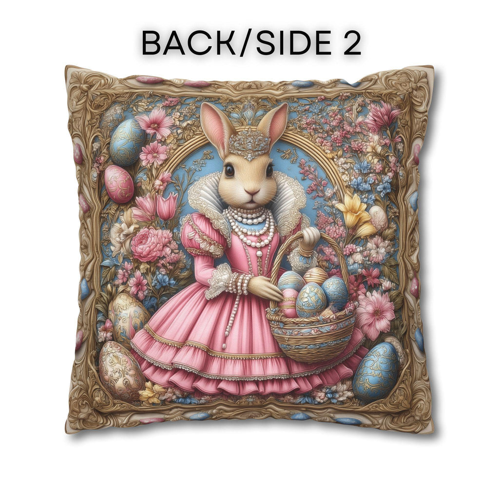 Victorian Bunny Princess Easter Pillow Cover: Whimsical William Morris Decor
