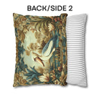 Shoebill Stork Pillow Cover: William Morris Botanical Marsh Bird Decor
