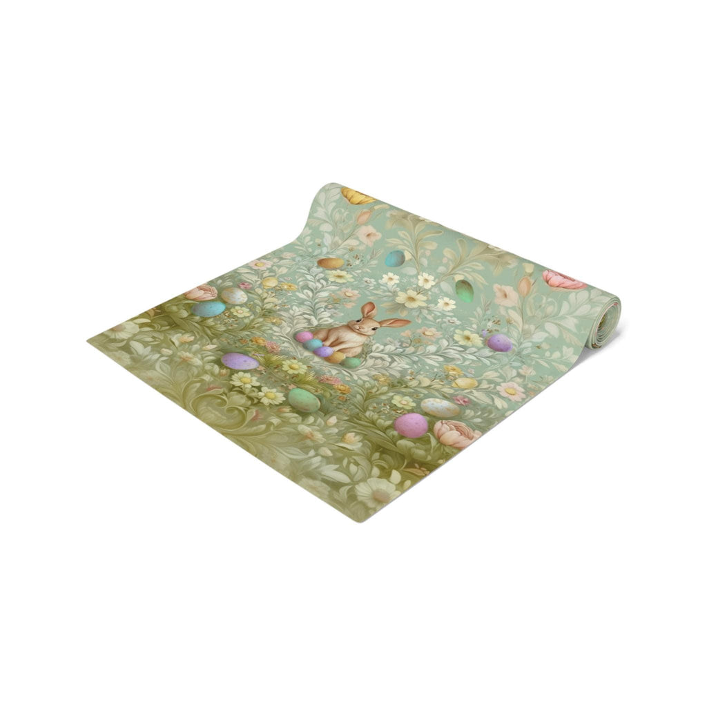 Pastel Meadow Easter Table Runner: William Morris Inspired Floral Spring Decor