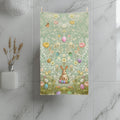 Vintage Inspired Easter Hand Towel: William Morris Style Botanical Art