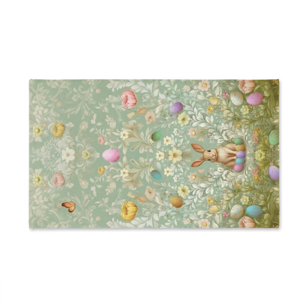 Vintage Inspired Easter Hand Towel: William Morris Style Botanical Art
