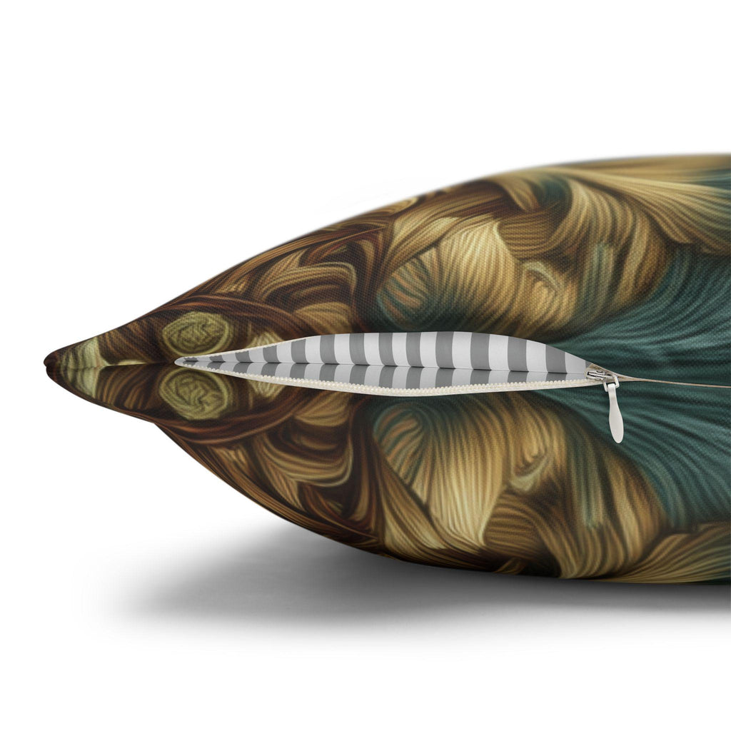 Shoebill Stork Pillow Cover: William Morris Botanical Marsh Bird Decor