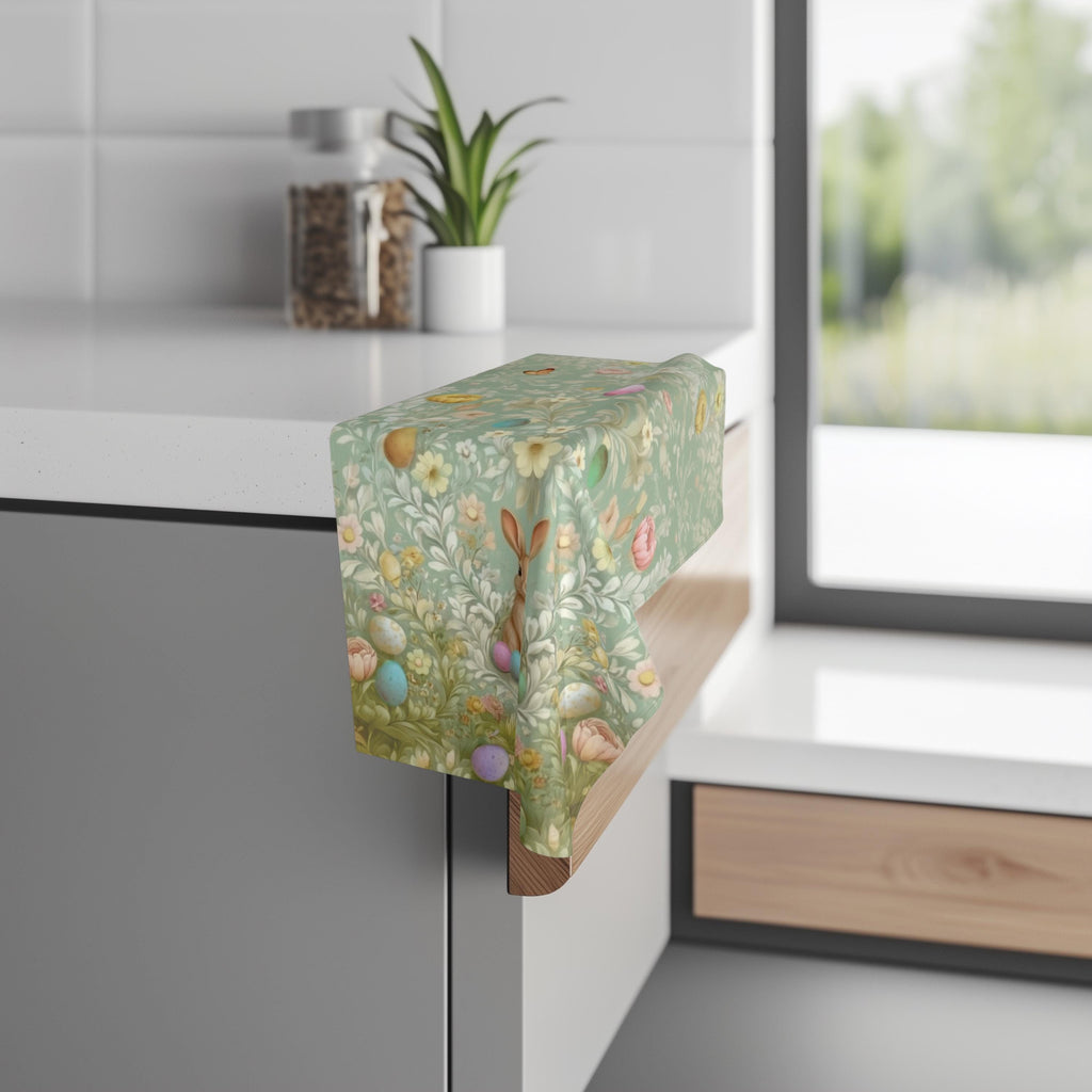 Vintage Inspired Easter Hand Towel: William Morris Style Botanical Art