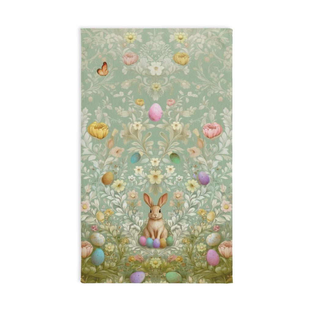 Vintage Inspired Easter Hand Towel: William Morris Style Botanical Art