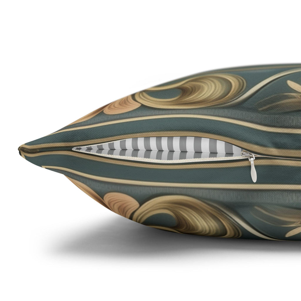 Botanical Blue Whale Pillow Cover: William Morris Inspired Coastal Decor