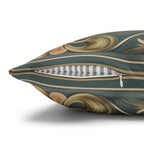 Botanical Blue Whale Pillow Cover: William Morris Inspired Coastal Decor