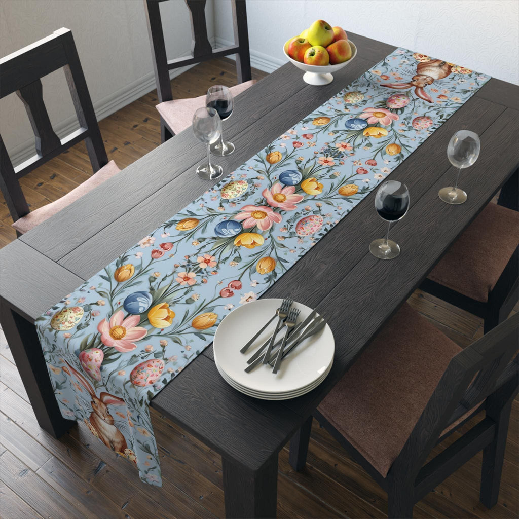Botanical Easter Table Runner: William Morris Inspired Spring Decor for Dining Room and Kitchen