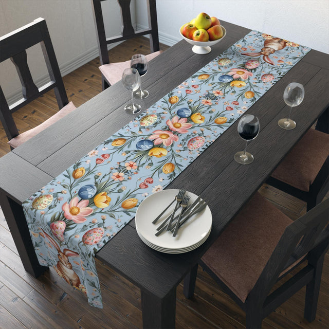 Botanical Easter Table Runner: William Morris Inspired Spring Decor for Dining Room and Kitchen