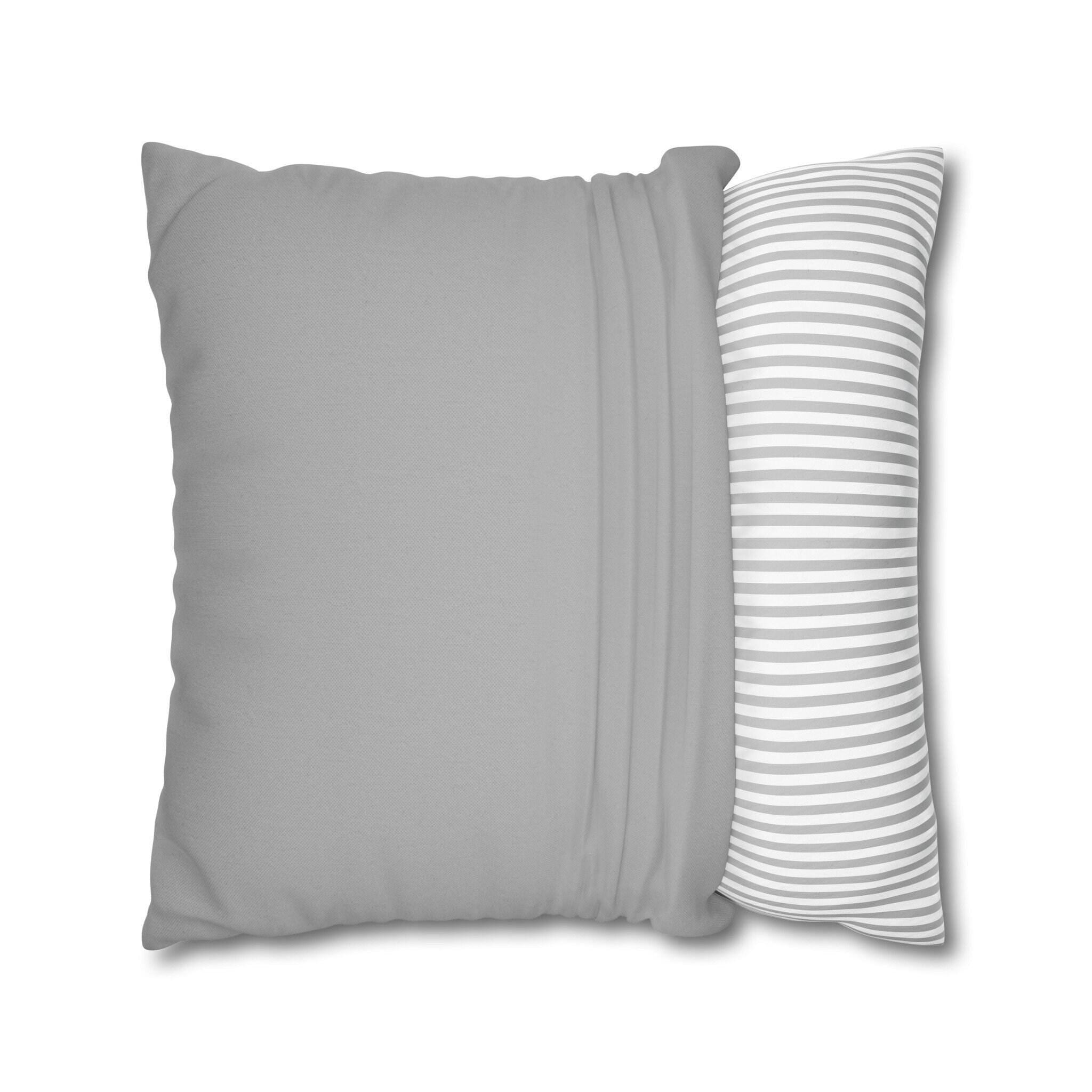 Rustic Nautical Lighthouse Throw Pillow Cover - Navy Blue & Grey Coastal Beach House Decor