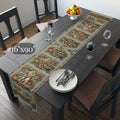 Victorian Easter Table Runner: Floral Vintage Style Rabbits and Fancy Eggs