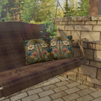 William Morris Inspired Outdoor Pillow: Exotic Tropical Floral for Patio or Poolside