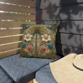 William Morris Inspired Outdoor Pillow: Exotic Tropical Floral for Patio or Poolside