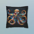 Vibrant Octopus Pillow Cover: Marine Life Accent for Coastal Beach House Decor
