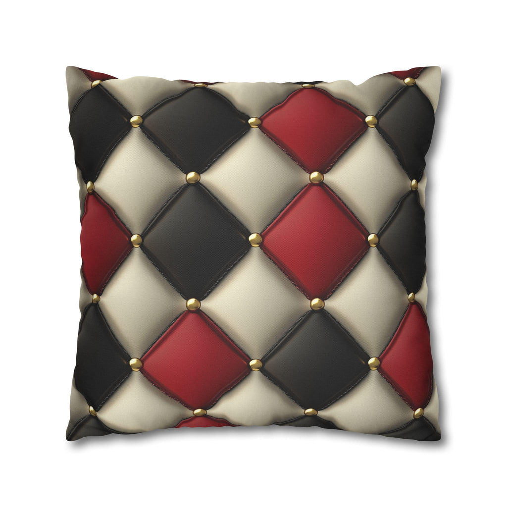Diamond Checkered Pillow Cover: Casino-Inspired Decor for Game Room, Mancave, Bold Accent