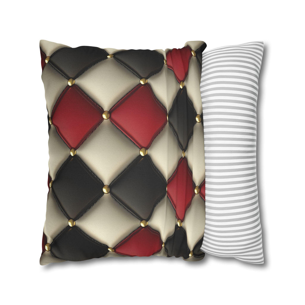 Diamond Checkered Pillow Cover: Casino-Inspired Decor for Game Room, Mancave, Bold Accent
